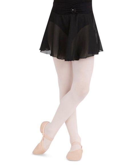 Юбка Capezio Pull On Skirt Georgette для девочек, цвет: Чёрный