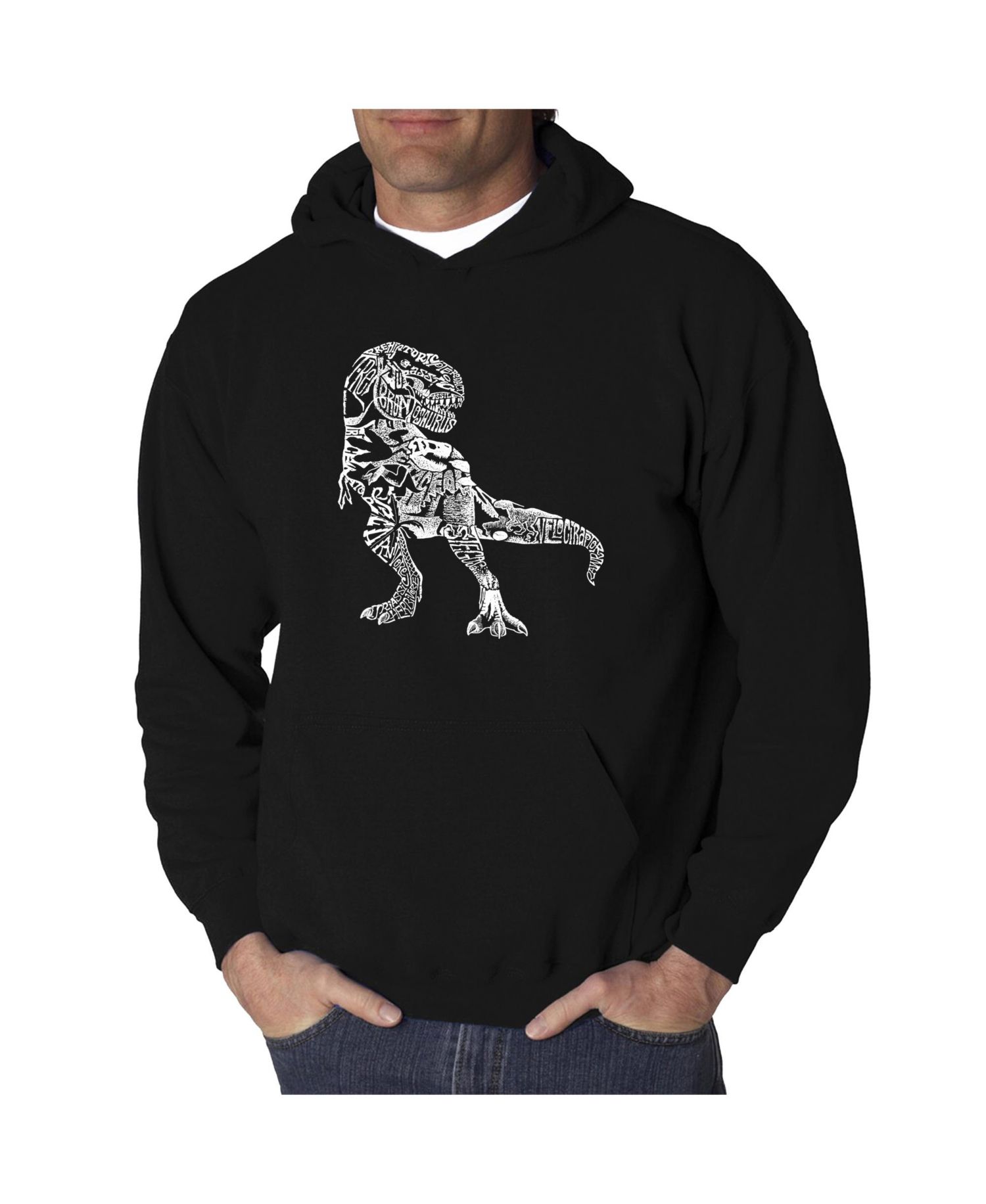 Men's Word Art Hoodie - Dinosaur