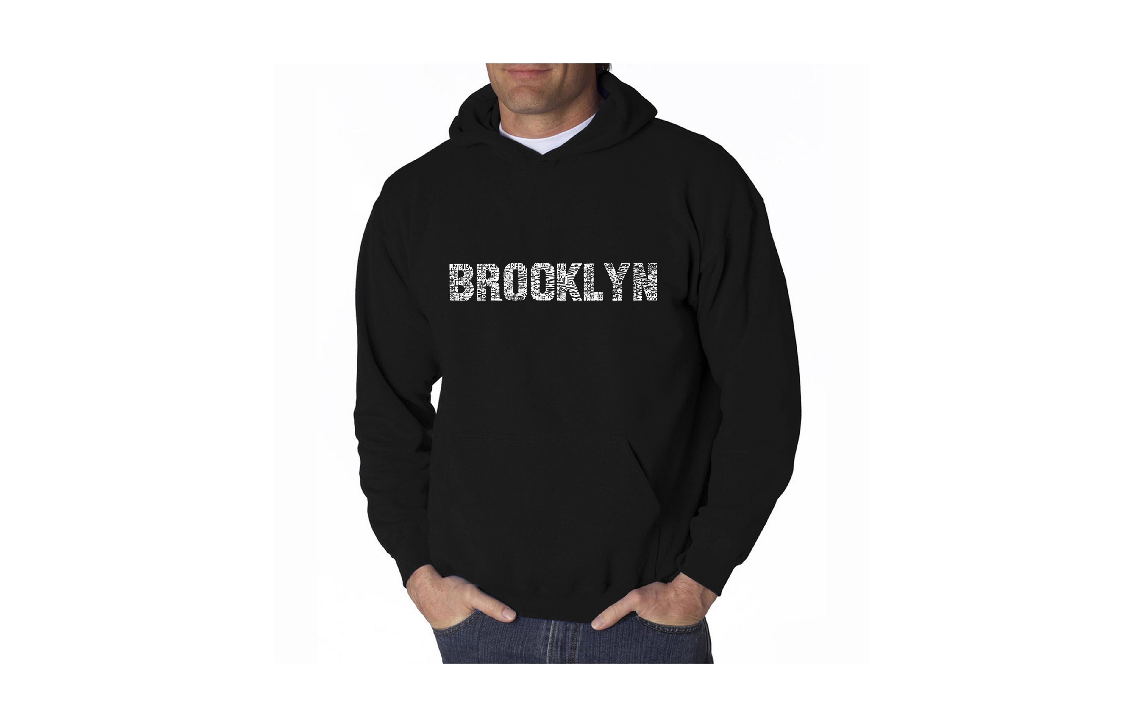 La Pop Art Men's Word Hoodie - Brooklyn Neighborhoods