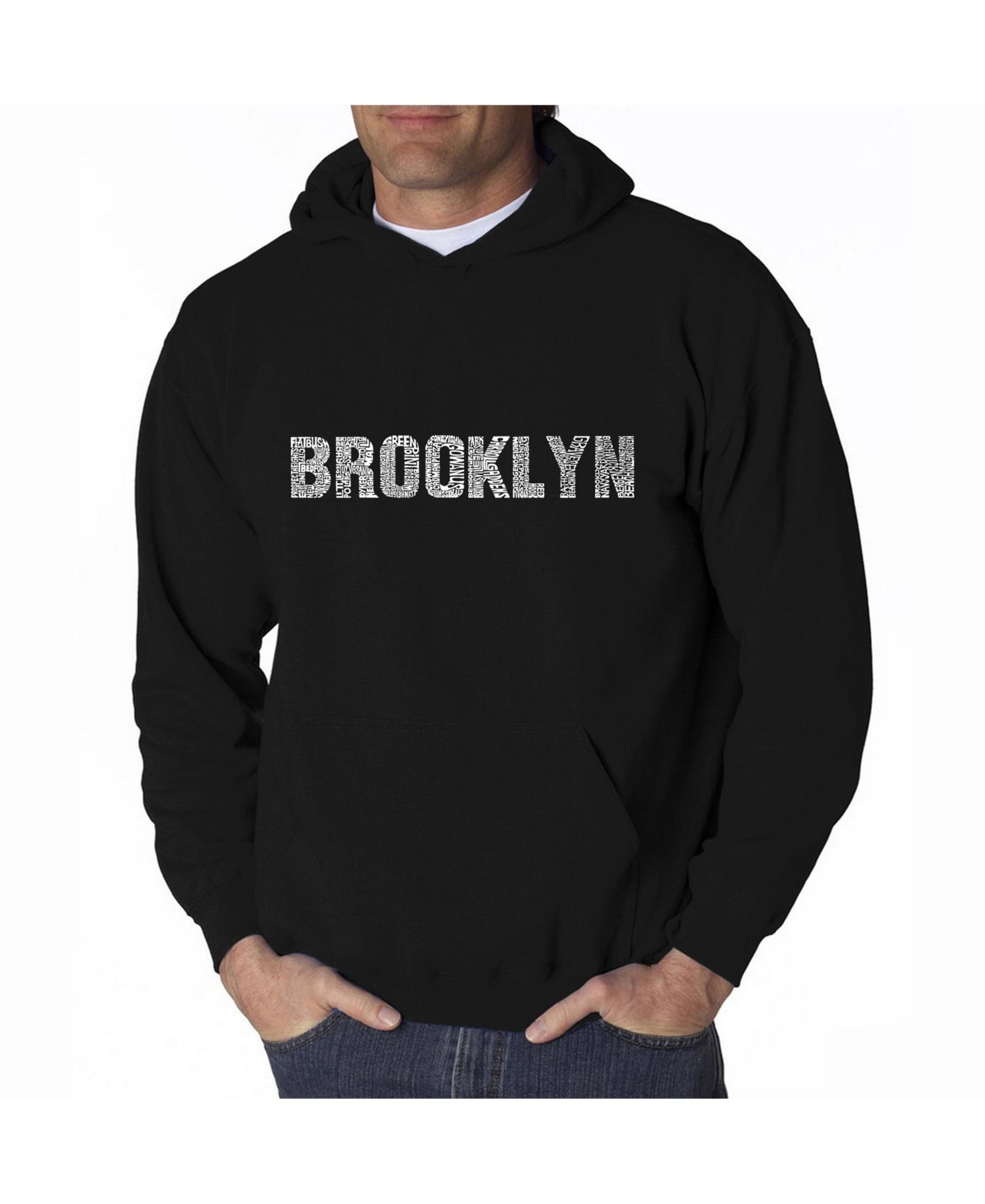 Men's Word Art Hoodie - Brooklyn Neighborhoods