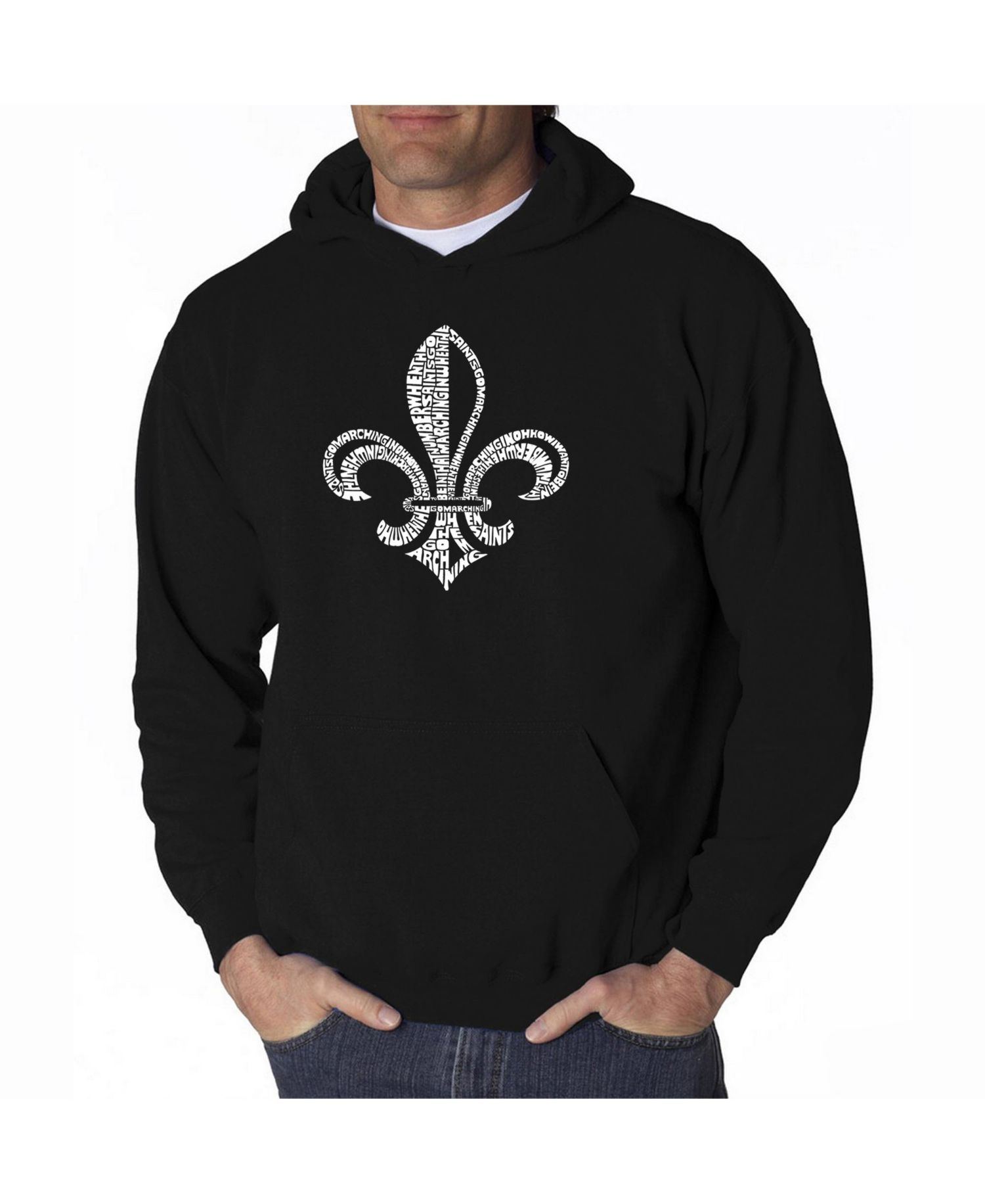 Men's Word Art Hoodie - When the Saints Go Marching in