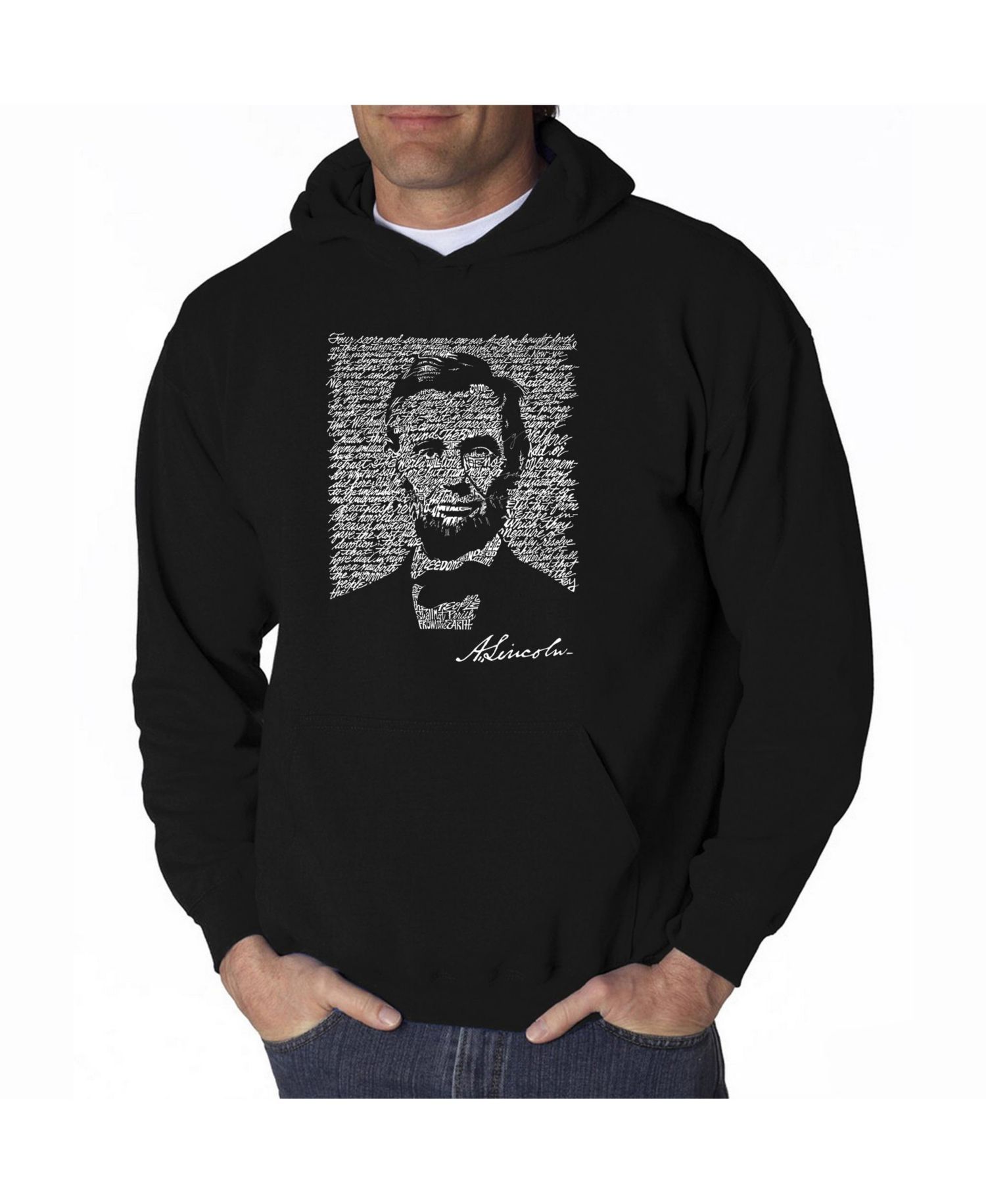 Men's Word Art Hoodie - Abraham Lincoln