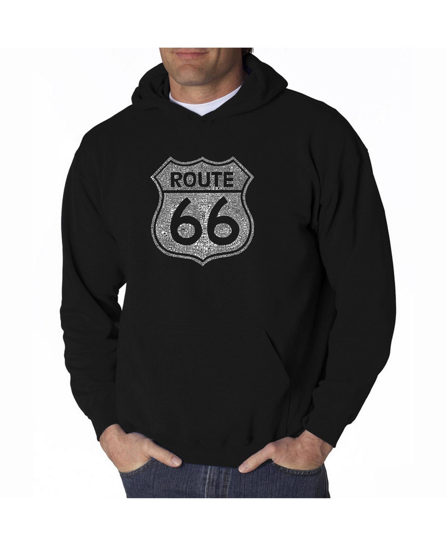 Men's Word Art Hoodie - Route 66