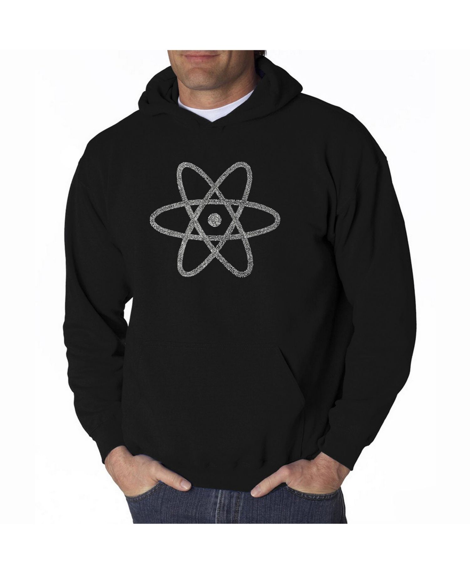 Men's Word Art Hooded Sweatshirt - Atom