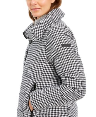 bcbgeneration houndstooth puffer coat