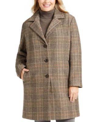 macy's plus size wool coats