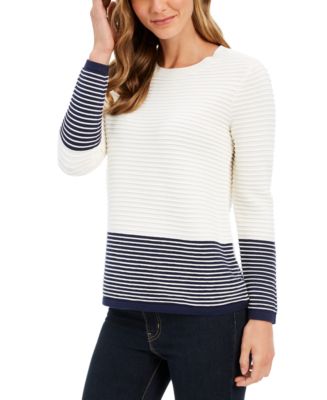 Charter Club Colorblocked Ottoman Sweater, Created for Macy's - Macy's