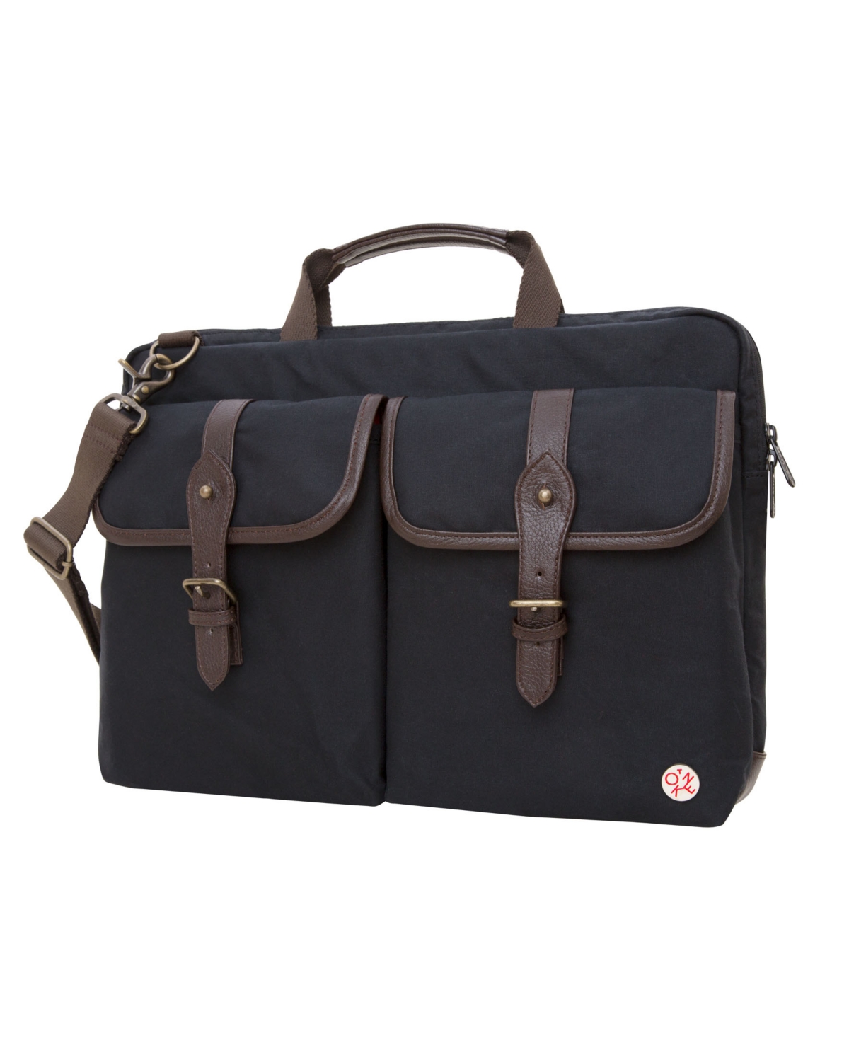 Shop Token Waxed Knickerbocker 15" Laptop Bag In Black,dark Brown