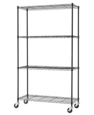 TRINITY Basics 4-Tier Wire Shelving Rack NSF Includes Wheels - Macy's