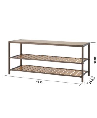 3-Tier Bamboo Shoe Bench