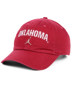 Jordan Oklahoma Sooners Heritage 86 Wordmark Swoosh Strapback Cap