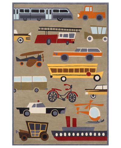 Momeni Rugs, Lil Mo Whimsy LMJ8 Transportation Concrete