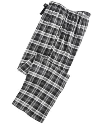 black and white flannel pajama pants