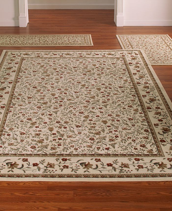 KM Home CLOSEOUT! Roma Floral Ivory 3Pc. Rug Set Macy's