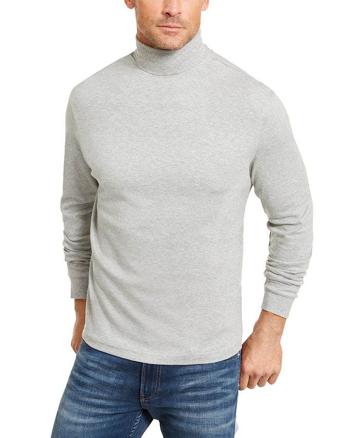 Club Room Men's Solid Turtleneck Shirt (Soft Gray)