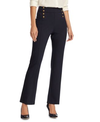 Lauren Ralph Lauren - Petite Button-Trim Ponte Sailor Pants