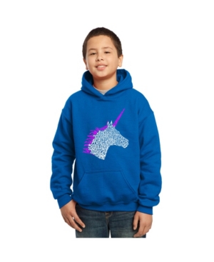 La Pop Art Boy's Word Art Hoodies - Unicorn