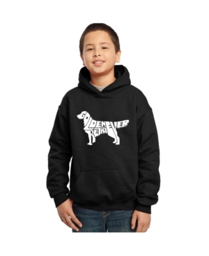 La Pop Art Boy's Word Art Hoodies - Golden Retreiver