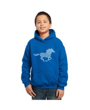 La Pop Art Boy's Word Art Hoodies - Horse Breeds