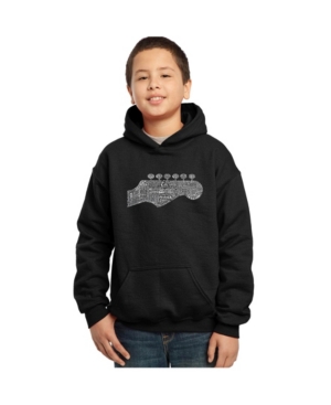 La Pop Art Boy's Word Art Hoodies - Guitar Head