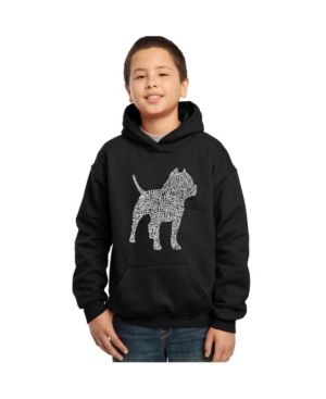 La Pop Art Boy's Word Art Hoodies - Pitbull