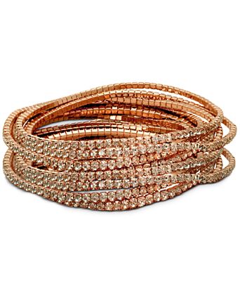 10-Pc. Set Crystal Stretch Bracelets