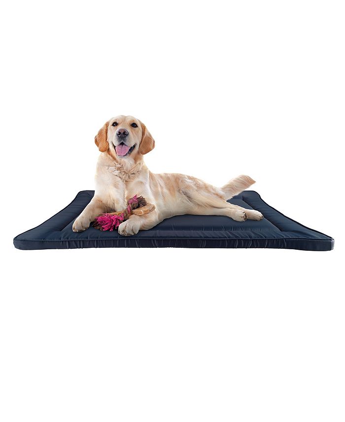 PetMaker - Waterproof Dog Crate Pad- 38.75 x 25 Water Repelling Kennel Bed, Raised Edge, Easy-To-Clean Multi-Purpose Mat for Home Car Travel by PETMAKER Navy