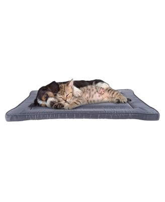 PetMaker - Waterproof Dog Crate Pad- 28" x 18" Water Repelling Kennel Bed, Raised Edge, Easy-To-Clean Multi-Purpose Mat for Home Car Travel by PETMAKER Gray