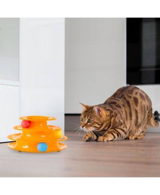 PetMaker Interactive Cat Toy Ball Roller Tower