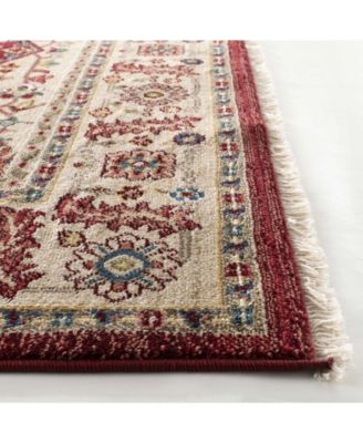 Chloe LRL1221B Beige and Red 8' X 10' Area Rug