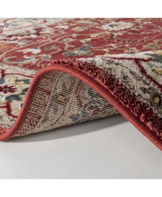 Ines LRL1293C Red and Beige 8' X 10' Area Rug