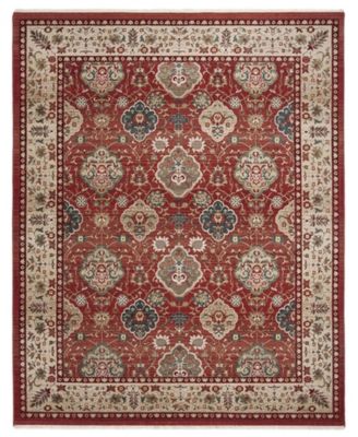 Ariel LRL1255C Red and Beige 9' X 12' Area Rug