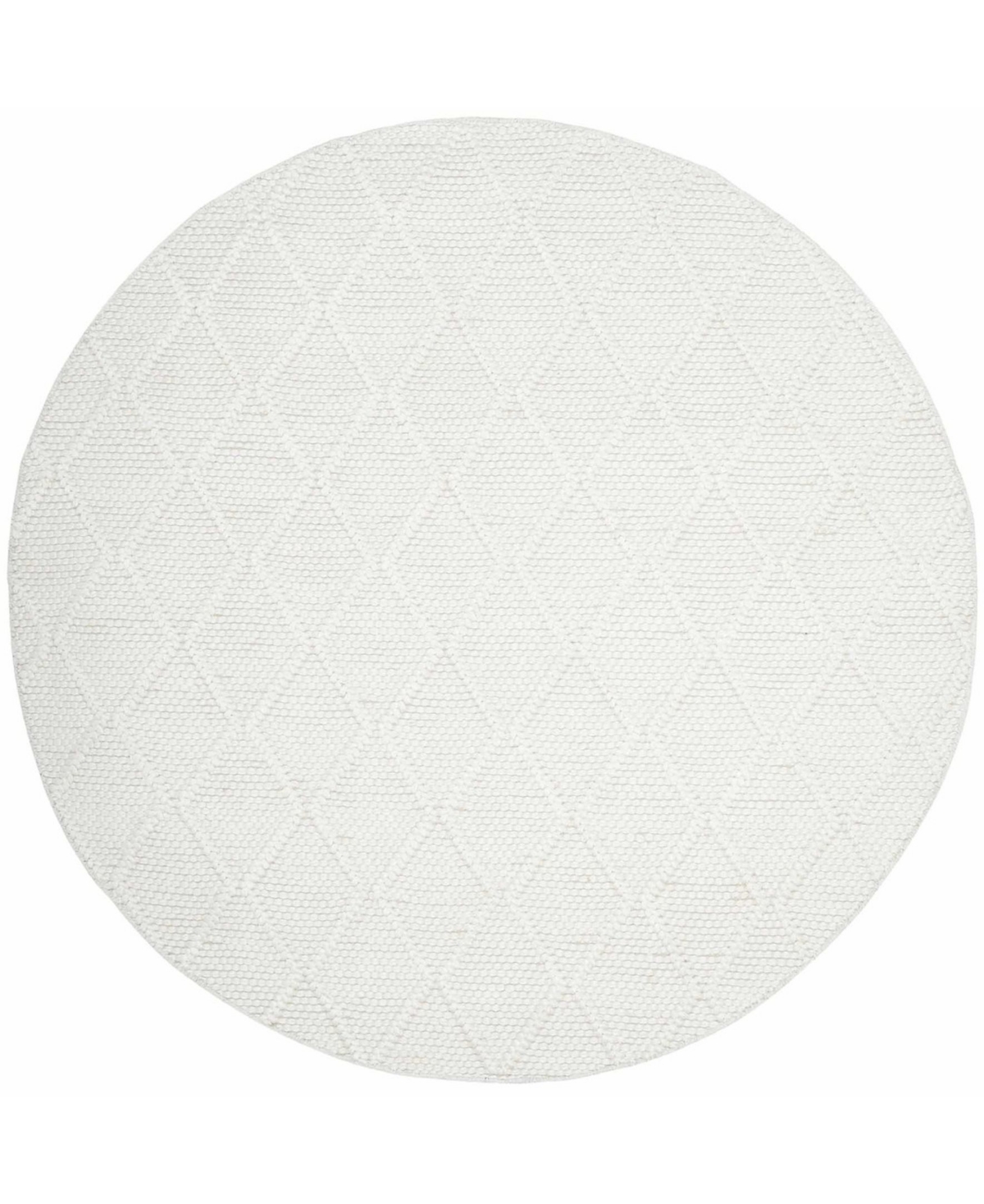 Lauren Ralph Lauren Millie LRL6310A Ivory and Ivory 6' X 6' Round Area Rug - Ivory