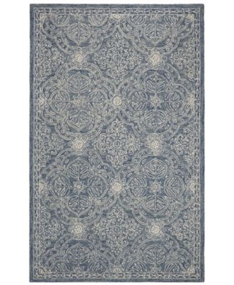 Etienne LRL6603M Blue and Ivory 5' X 8' Area Rug