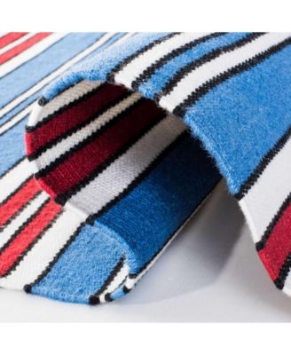 Leopold Stripe LRL2462D Royal Blue 5' X 8' Outdoor Area Rug