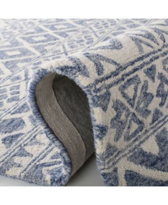 Lauren Ralph Lauren Theresa LRL6650A Ivory and Blue 5' X 8' Area Rug