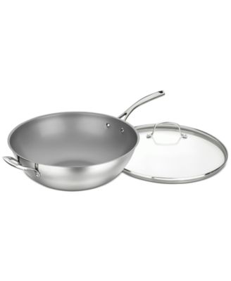 Cuisinart Forever Stainless 14" Non-Stick Stir Fry Pan & Lid
