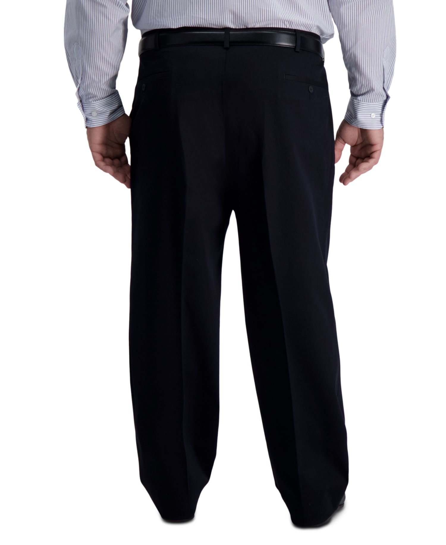 Men's Big & Tall Iron Free Premium Khaki Classic-Fit Pleated Pant