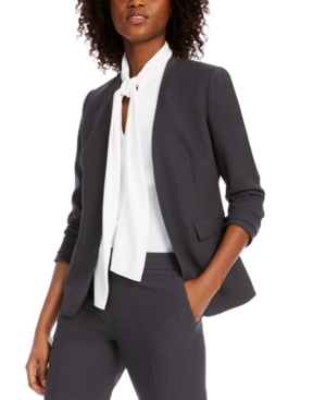 Bar Iii Collarless Open-Front Blazer Created for Macy's