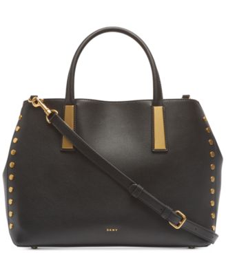 macys leather tote