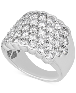 image of Diamond Pave Cluster Ring (3-1/6 ct. t.w.) in 14k White Gold