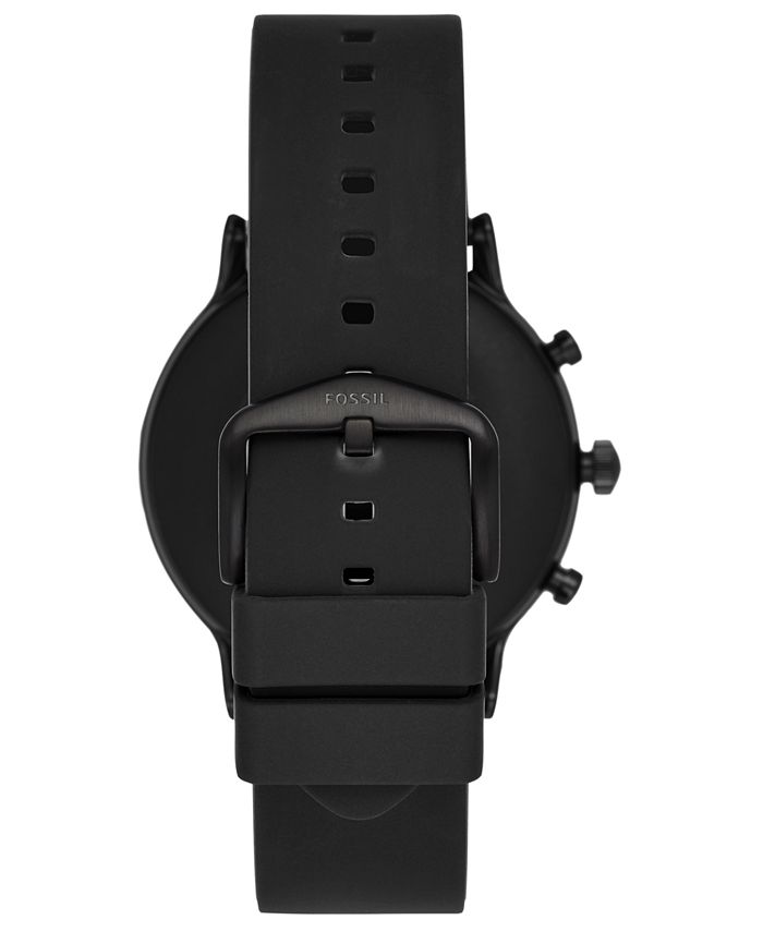 Fossil Tech Gen 5 Carlyle HR Black Silicone Strap Smart Watch 44mm ...