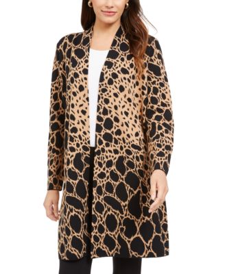 Alfani - Animal-Print Cardigan