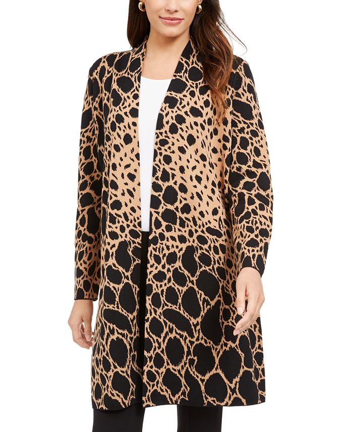 Alfani Animal Print Cardigan Created For Macy s Macy s