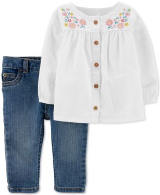 carters baby girl jeans