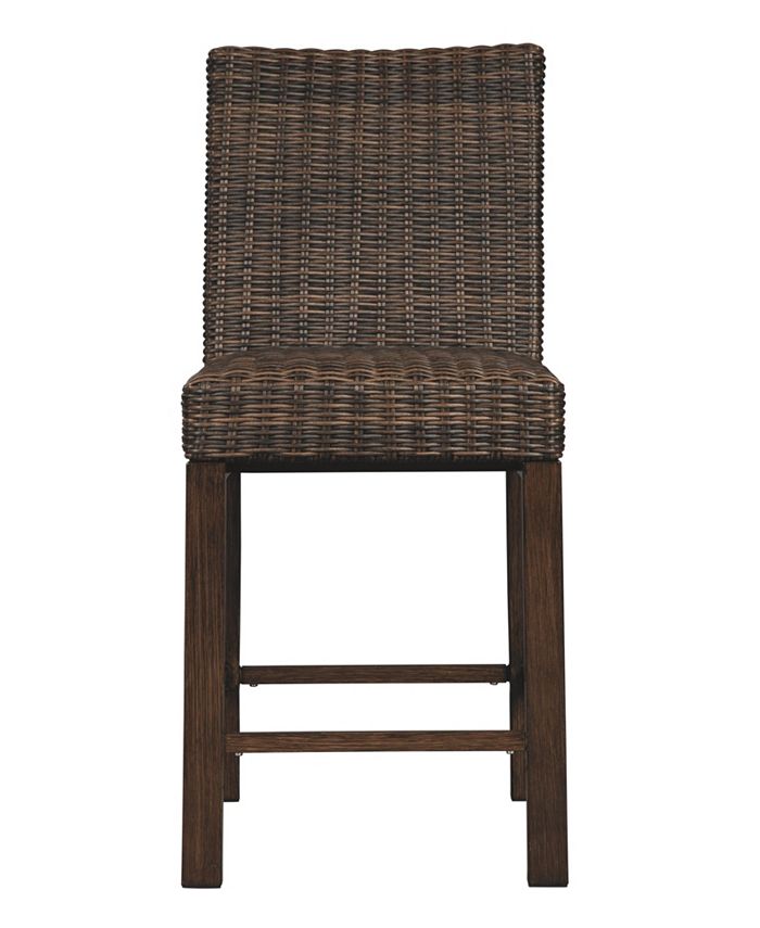 Signature Design By Ashley Ashley Furniture Paradise Trail Outdoor Bar Stool Set of 2 Macy's