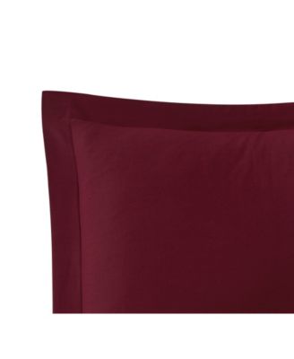 Solid Cotton Percale 3-Pc. Duvet Cover Set, Full/Queen