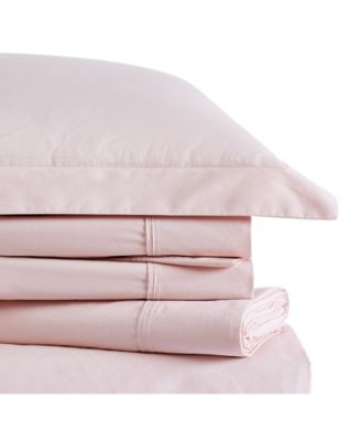 Solid Cotton Percale 4-Pc. Sheet Set, Full