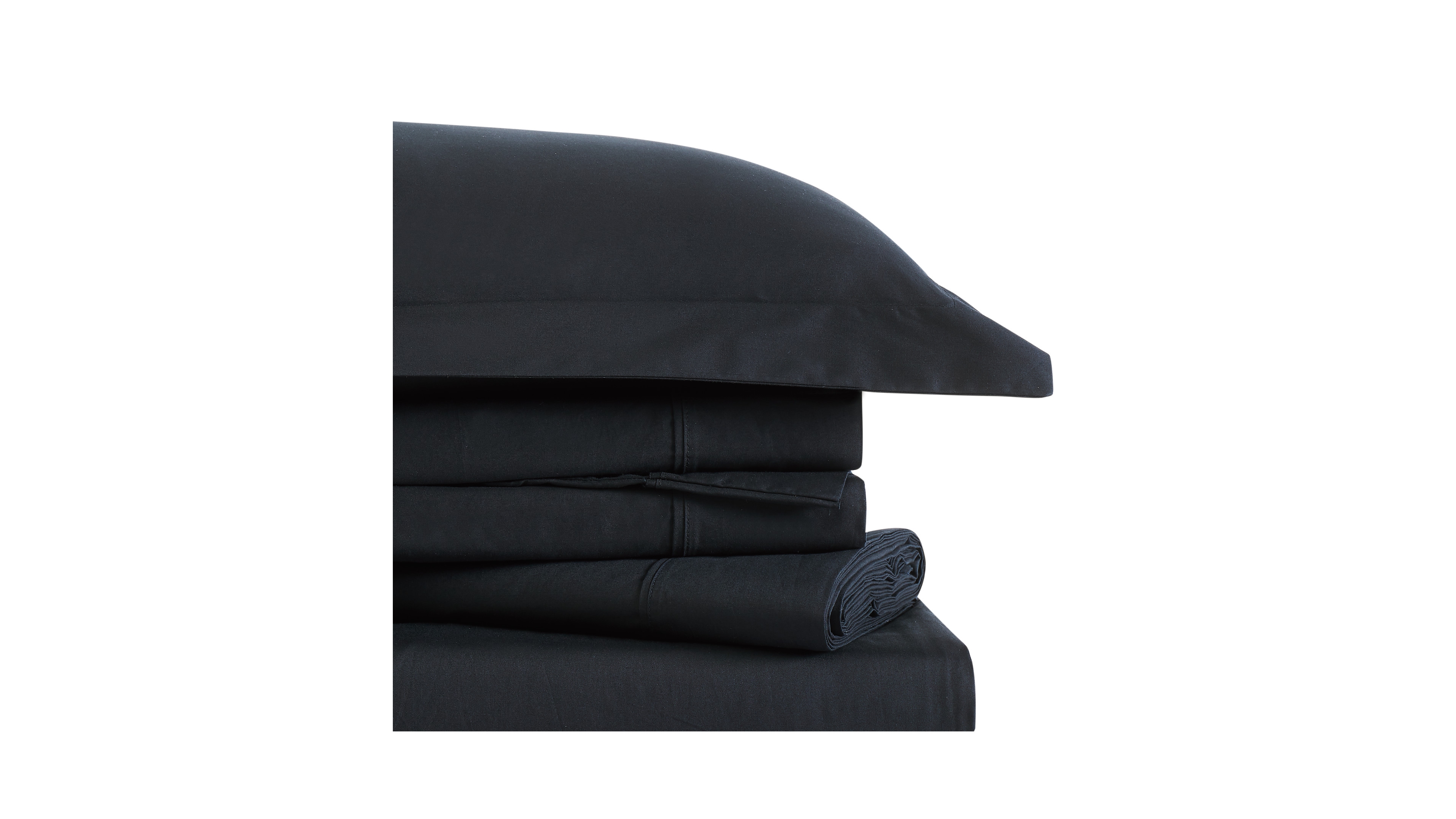 Brooklyn Loom Solid Cotton Percale 4-Pc. Sheet Set, Queen