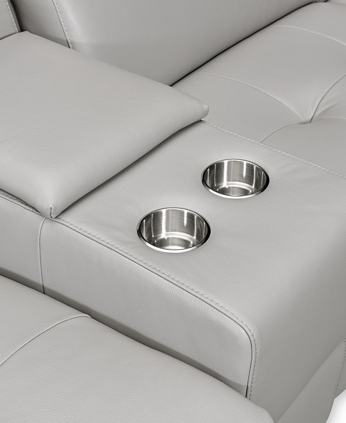 Furniture CLOSEOUT! Haigan 6Pc. Leather "L" Shape Sectional Sofa with